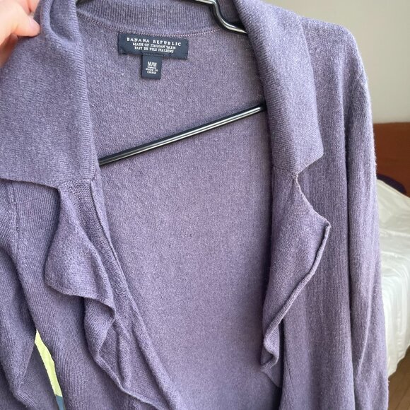 Banana Republic Wool Ruffle Cardigan Size M - Picture 4 of 5